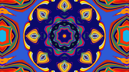 Psychedelic Sacred Geometry Mandala, Music Visualizer Background