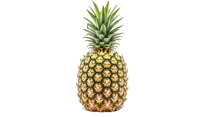Fototapeta premium Whole ripe pineapple isolated on transparent background