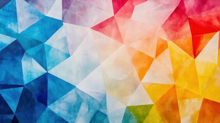 Fototapeta premium Abstract colorful polygonal background with vibrant hues