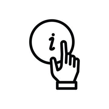 informative hand gesture outline icon vector design good for web or mobile app
