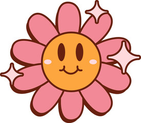 Groovy Smiling Flower