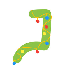 Christmas alphabet letters with lights