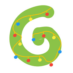 Christmas alphabet letters with lights