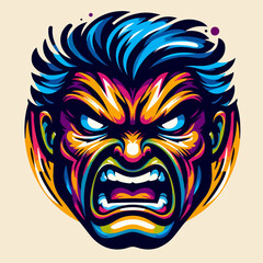 Illustration of a person's face expressing emotion