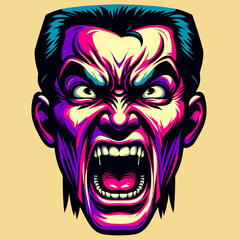 Illustration of a person's face expressing emotion