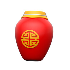 Take a look at this amazing 3d style illustration of chinese fortune jar