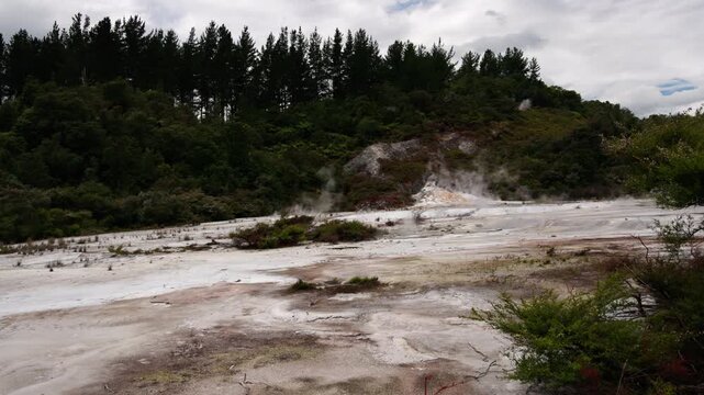 Geothermal field at Orakei Korako Geothermal Park and Cave