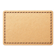 Blank leather business card holder on white background  