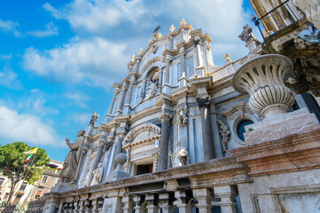 The Duomo or the Cathedral of Santa Agatha and Liotru in Catania, Sicily, Italy