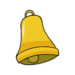 Vector hand drawn illustration of yellow bellflower