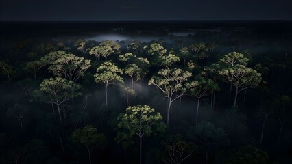 Moonlit Rainforest Canopy