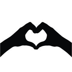 Fototapeta premium Two hands forming a heart shape a symbol of love and care