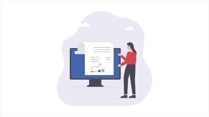  E-report 2D Flat Animation MP4 File