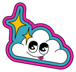 Smiling Cloud Sticker