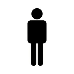 Silhouette of a person isolated on white background
