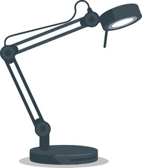 Adjustable Desk Lamp Vector Illustration with Sleek Design for Office Study Reading Working and Task Lighting Solutions at Home or Workplace