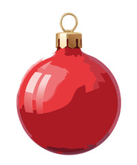 Christmas Ornament in red Isolated Background, Cut Out