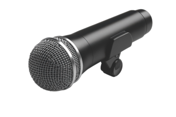 Studio Microphone Black Background Professional Audio Equipment Recording Voice Podcast Stage Vocals