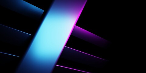3d rendering of purple and blue abstract geometric background. Scene for advertising, technology, showcase, banner, game, sport, cosmetic, business, metaverse. Sci-Fi Illustration. Product display