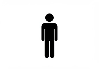 Black male pictogram isolated on white background