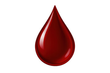 Fototapeta premium Red blood drop illustrating human health, medical safety, donation, and diagnostic testing on a transparent background