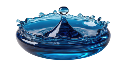 Water Drop Impact: A moment frozen in time, capturing the dynamic impact of a water droplet creating a mesmerizing crown of ripples and waves.