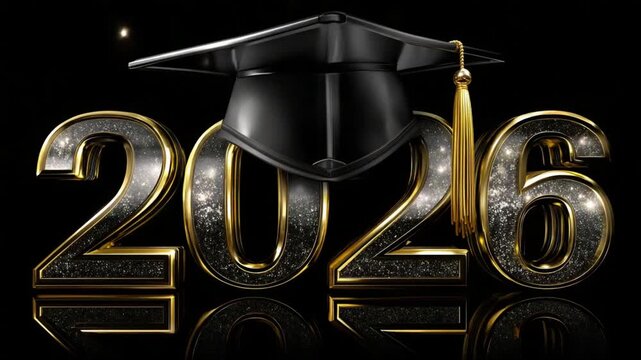 Welcome the new year for 2026 with a graduation cap symbolizing achievement and joy as we cherish the memories of Christmas celebrations and the transition to brighter days ahead
