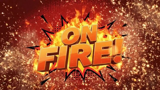On fire! achievement congratulations image - great job, well done!