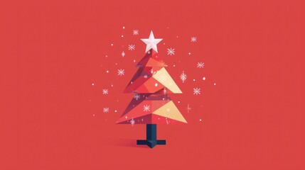 Geometric minimalist Christmas poster