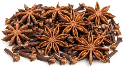 Fototapeta premium Star Anise and Cloves - Aromatic Spice Blend for Culinary Delights.