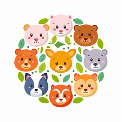 Fototapeta premium set of animals