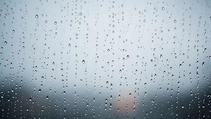 Drizzle Texture Rain on Glass Window