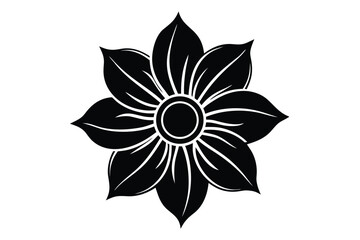 anemone flower vector icon