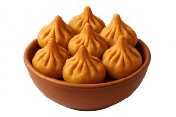 Modak sweet dumplings for ganesh chaturthi festival, traditional indian dessert, food offering for hindu deity