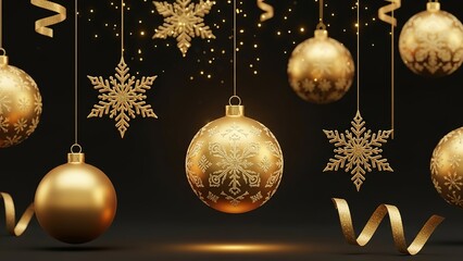 Gold Christmas pattern