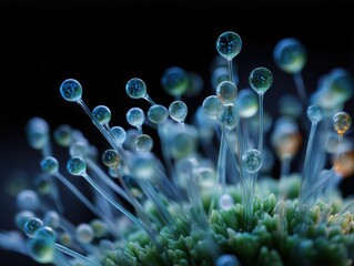 Futuristic molecular structure visualization showcasing scientific research, innovative technology, and detailed microscopic biology and chemistry concepts for modern laboratories