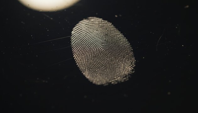 Fingerprint showing individual identity, serving as crucial biometric evidence for forensics and security purposes in criminal investigations and data authentication - Powered by Adobe