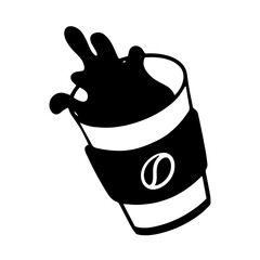 illustration of a cup of coffee with splash