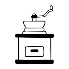vintage coffee grinder vector