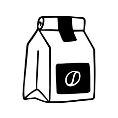 coffee bag icon illustration