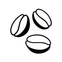 coffee bean icon vintage