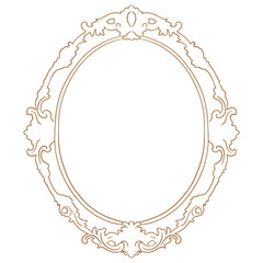 vintage frame with golden ornament