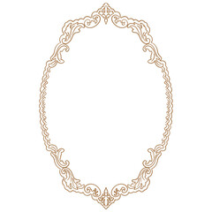 vintage frame with golden ornament