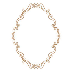 vintage frame with golden ornament