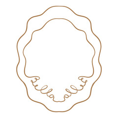 vintage frame with golden ornament