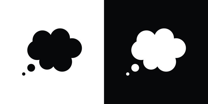 Thought bubble icon design concept. vector flat icons