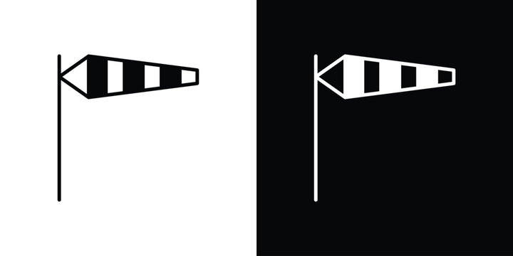 Windsock icon design concept. vector flat icons