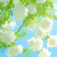 Various oil paintings, flowers, lakes, plum blossom scenery, roses, peonies, forests, dragonflies, mountain courtyards