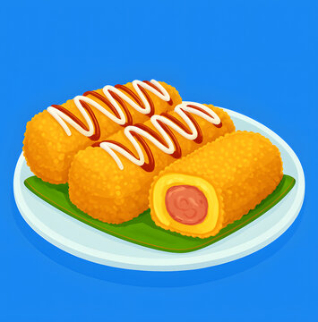 Sosej cheese bread roll (food canteen malaysia)