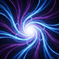 Abstract swirling energy lines design with glowing center illustration